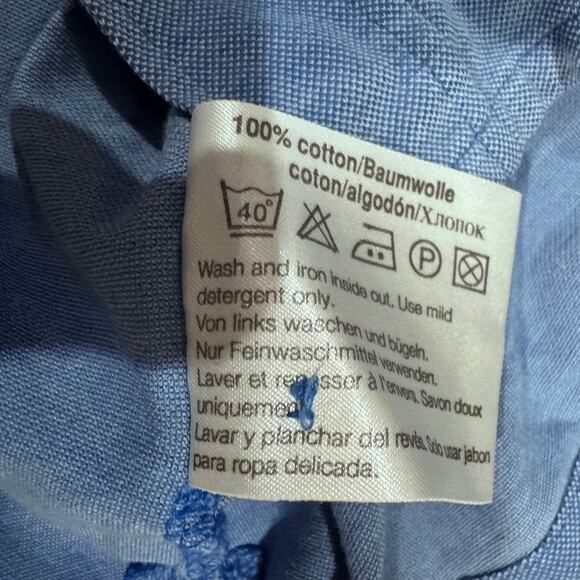 BOSS Hugo Boss Palermo 1/4 Blue Jersey Button Shirt M - Picture 7 of 7